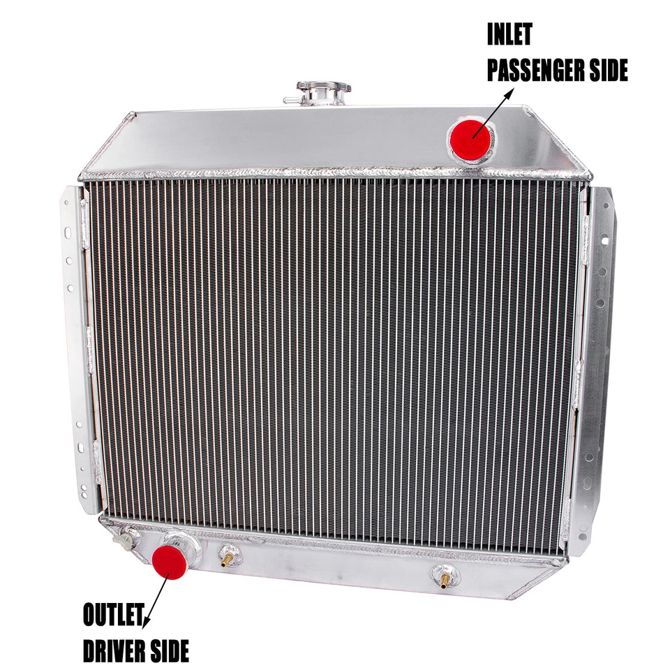 4 Row Aluminum Radiator Fit 66-79 1972 Ford F100 F150 F250 1978-79 Bronco CC433 - Imagem 3 de 4