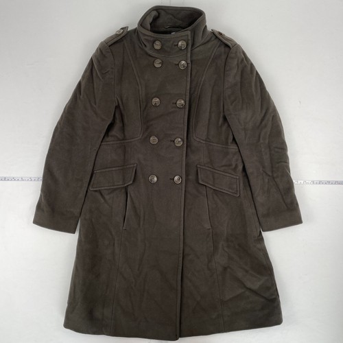 M&S Sakko 14 Grün Damen Mantel Mittellang Mantel Uni Wolle Kaschmir Mischung