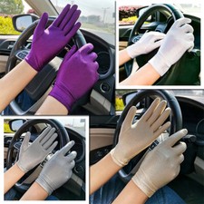 1 Pair Women Solid Spandex Sunscreen High Elasticity Etiquette Thin Short Gloves