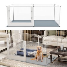 Durable Acrylic Dog Playpen Heavy Duty Dog Whelping Enclosure Pet Fence 6 Panel