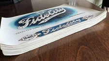 STACK OF FIDELITY VINTAGE INNER CIGAR BOX EMBOSSED LABELS NEVER USED