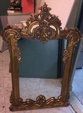 Baroque Mirror Frame In Vertical Rococo Classic Gold 135x92 Mirrors