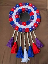 Handmade yarn wall hangings