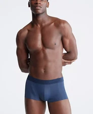 NEW $38 Calvin Klein CK Black Low Rise Microfiber Trunk NB3634 410 Navy MEDIUM