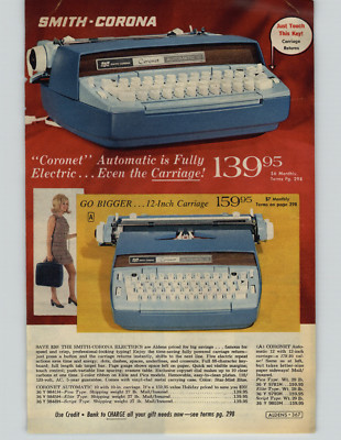 1970 PAPER AD Typewriter Smith Corona Coronet Automatic 3M Compact Copier