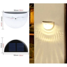 2-8 Pack Solar 6-LED Wall Lights Garden Fence Yard Decor Street Lamp Waterproof