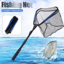 1Pc Foldable Floating Fishing Net Telescoping Landing Net Retractable Handle 