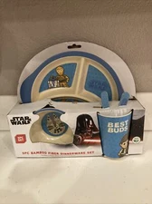 Star Wars 5 pc Bamboo Fiber Dinnerware Set Plate/Bowl/Cup/Fork/Spoon