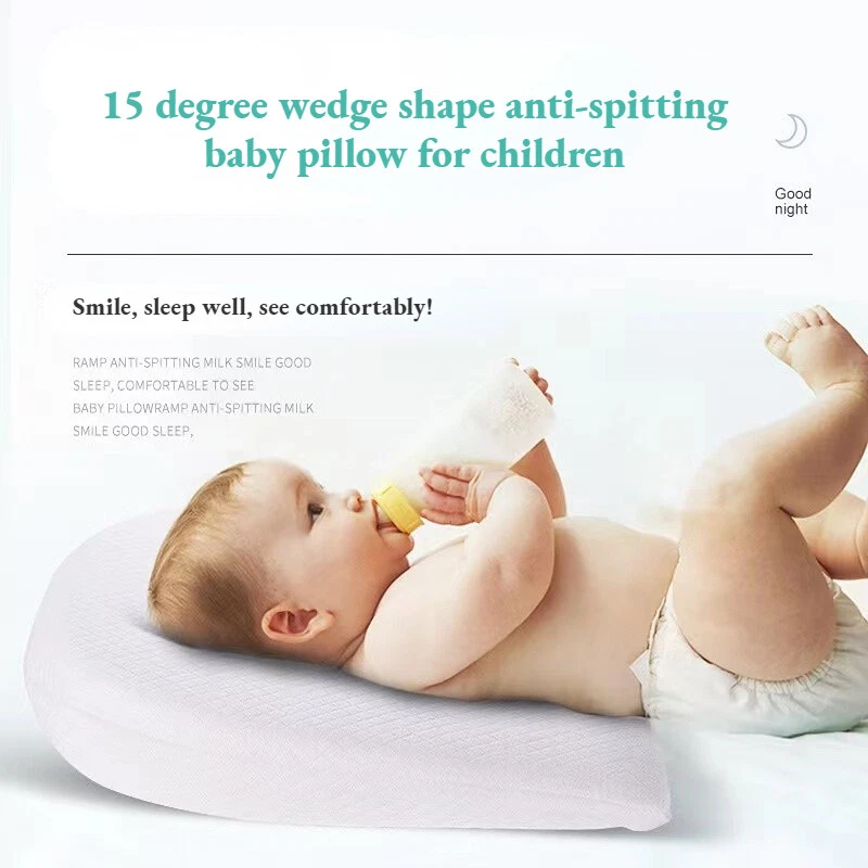 Baby Wedge Pillow Anti Reflux Colic Cushion For Pram Crib Cot Bed Flat Head  Foam