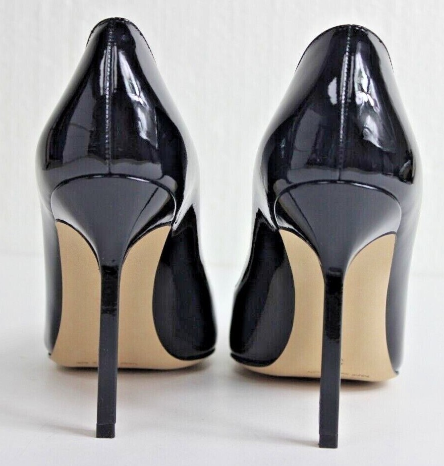 $745 NEW Manolo Blahnik BB 105 Pumps Patent Leather Black Heels
