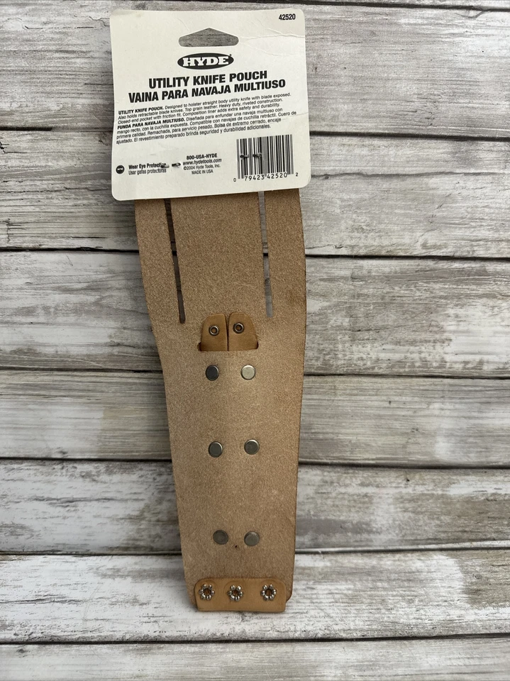 HYDE 42520 Bolsa de Faca Utilitária de Couro Grão Superior Resistente Nova Com Etiquetas Feita 🇺🇸 - Imagem 3 de 4