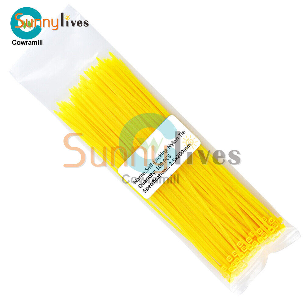 1001000PCS 2.5*100mm Selflocking Nylon Plastic Cable Ties 150mm 200mm
