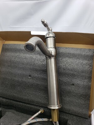 Dyconn Bathroom Faucet 12.5'' Brushed Nickel Single Handle Bar Sink VS1H08-BN L1