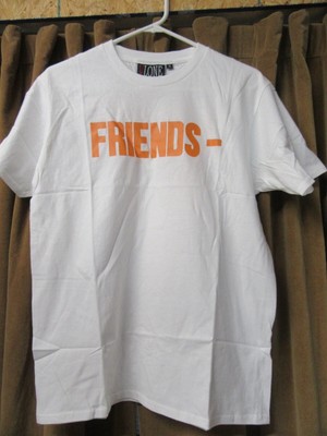 Vlone Friends Orange and White T-shirt 