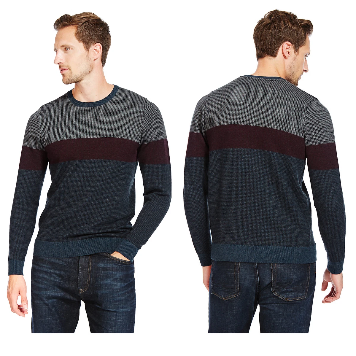 Marks and spencer colour block jumper sale