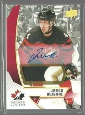 2019-20 UD Team Canada Juniors Premium Swatch Auto #33 Jared McIsaac (ref 71403)