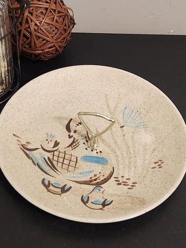 Red Wing Bob White Quail  Pattern Dinnerware Snack Tray Tid Bit Tray 11"