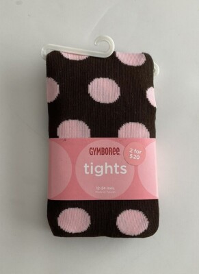 NWT Gymboree SWEETER THAN CHOCOLATE brown polka dot Tights 12 18 24 2T ...