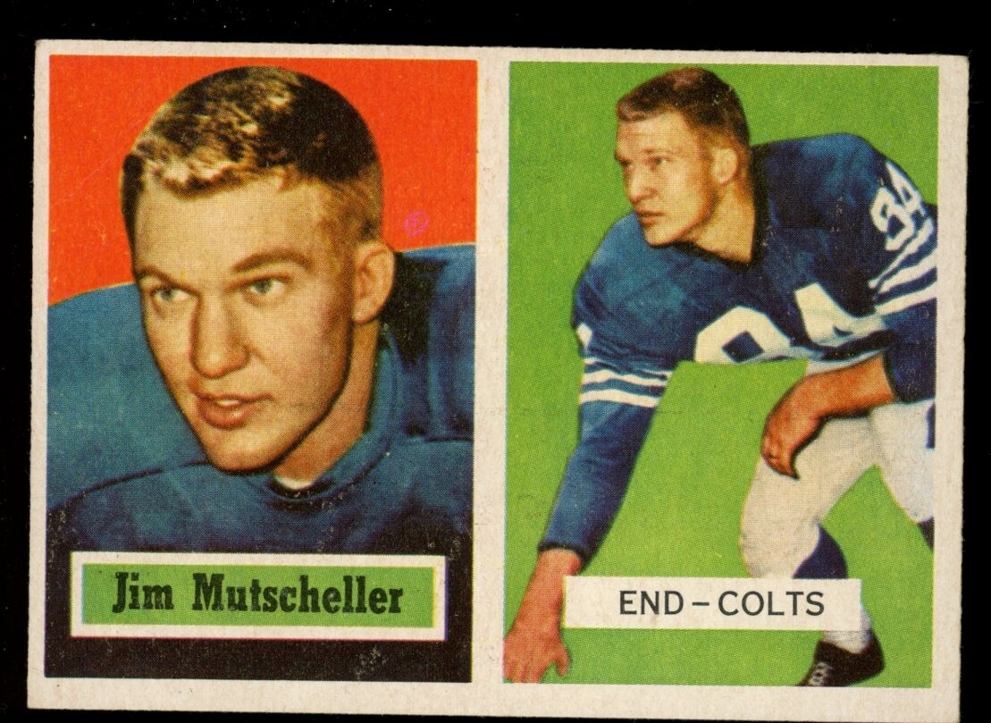 1957 Topps Football #103 Jim Mutscheller - EX-MT