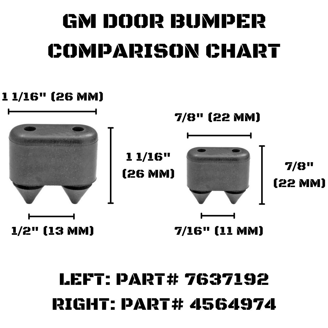 Chevrolet Rubber Door Jamb Body DOOR BUMPER Cushion Bump Stop Kit OEM GM NOS eBay