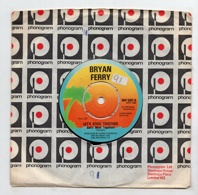 (K11) Bryan Ferry, Let's Stick Together - 1976 - 7'' vinyl