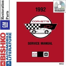 1992 Chevrolet Corvette Shop Service Repair Manual CD