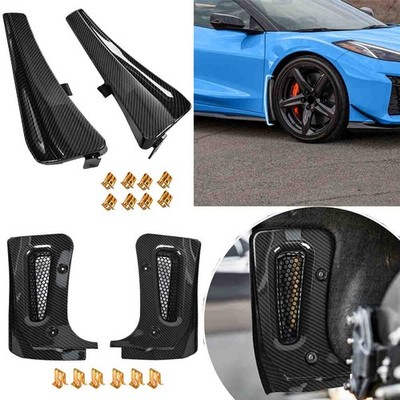 Carbon 4x Schmutzfänger Spritzlappen Spritzschutz Kotflügel For Corvette C8 Z06