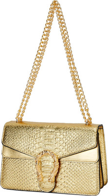 Leather Shoulder Bag Chain Purse for Women - Fashion Crossbody Bags Vintage Snak