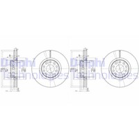 2X Delphi Bremsscheiben 314Mm BelÜFtet Vorne Passend FÜR Audi 100 A6 A8 | BG3033