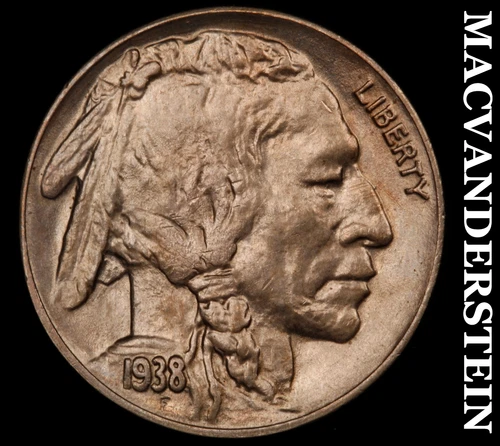 1938-D Buffalo Nickel- Choice Gem Brilliant Uncirculated Luster #J3678