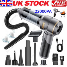 Handheld High Power Car Vacuum Cleaner Cordless, 22000PA Powerful 3 Gear Suction