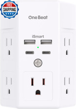 Multi Plug Outlet Surge Protector 5 Outlet Extender with 4 USB Charging...