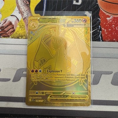 Pokémon Mega Charizard Y EX Gold Mega Hyper Rare 294/217 360 HP Explosion Y