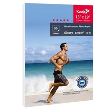 Koala Ultra Photo Paper 13x19 In Glossy Photo Printer Paper for Inkjet Printer W