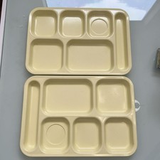 Set of 2 Vintage Dallas Ware Cafeteria Plastic Trays P71 * Made in USA