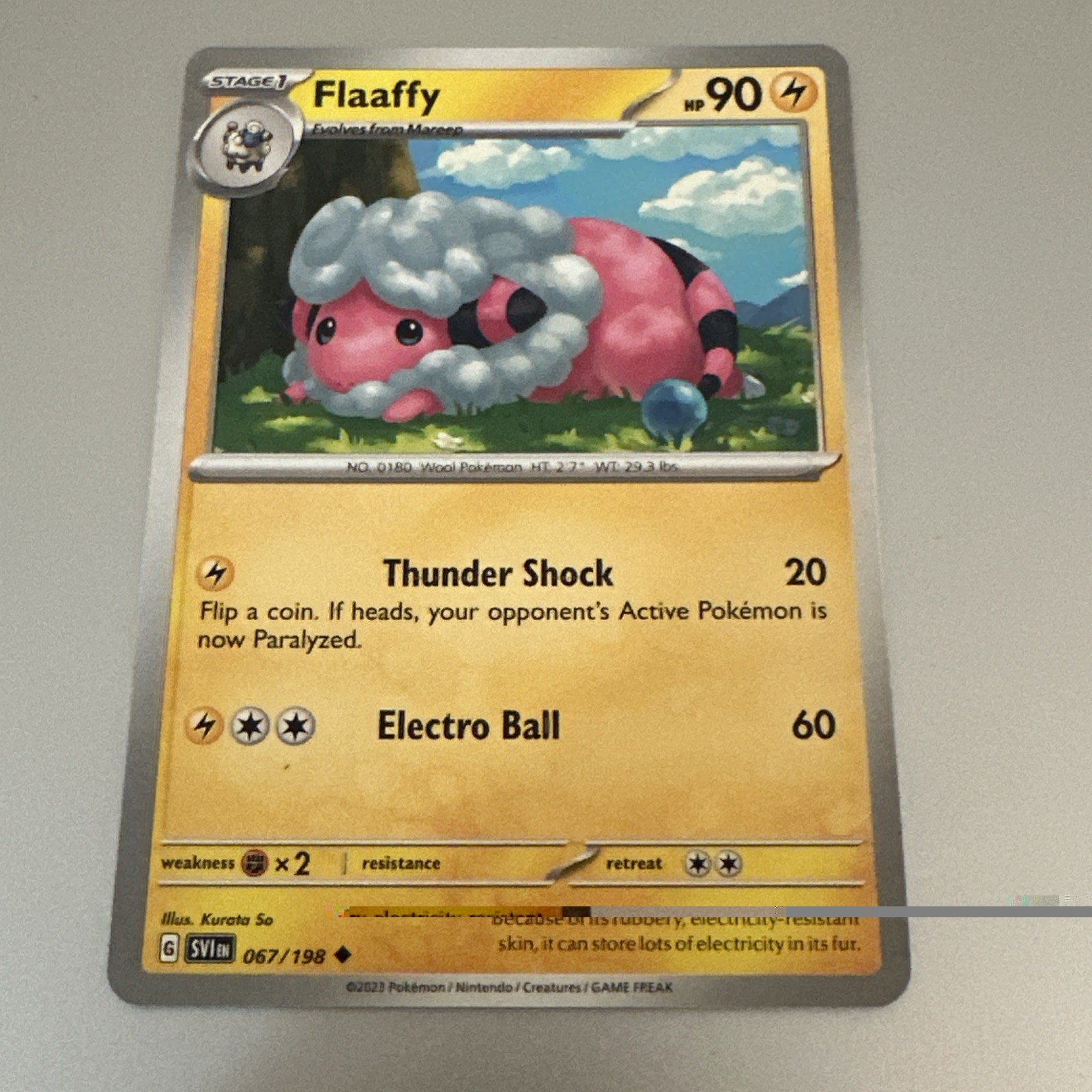 SV01: Scarlet Violet Base Set Flaaffy 067/198 Uncommon Pokemon Buy 3 Get 2 Free