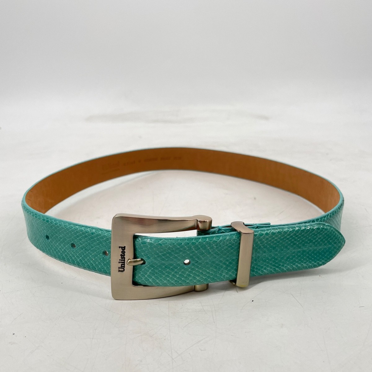 Kenneth Cole Women Medium Belt Genuine Leather Snake Italian Calfskin Wide Boho Women main image 4