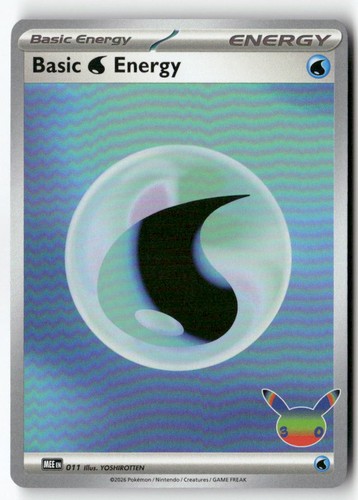 BASIC WATER ENERGY (30TH) 011 HOLO MEE: MEGA EVOLUTION ENERGIES POKEMON NM