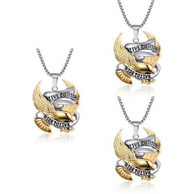  3 stücke Eagle Halskette Anhänger Edelstahl Punk Schmuck Hip Hop Halskette Für