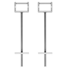 Blulu 2 Pack Roll-up Traffic Sign Stand 56 Inch 55.91 x 12.01 inches, silver
