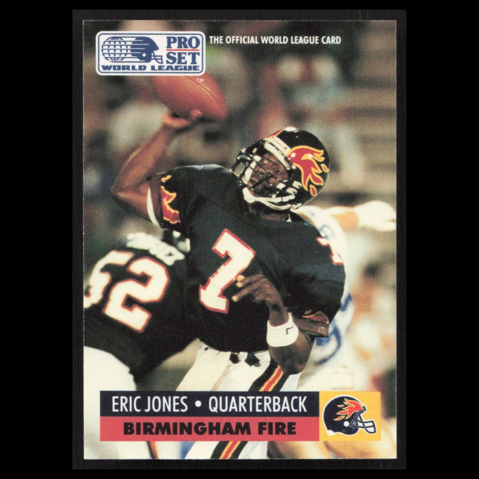 Eric Jones #51 1991 Pro Set WLAF Birmingham Fire Football Card NFL NM