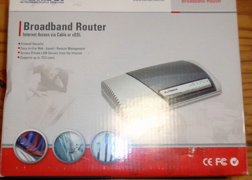 DSL Breitband-Router, 1 DSL, 4 LAN Anschlüsse EDIMAX BR-6104K