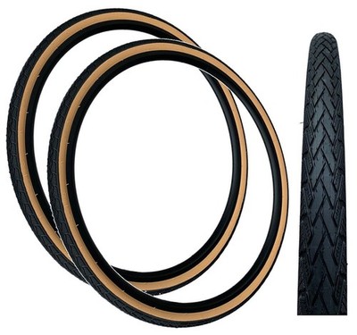 PAAR Baldys 700 x 38c Hybrid Trekking Fahrrad Reifen Tan Amber Wall Slick Profil