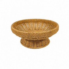 Runde Rattan Obstschale mit Standfu&szlig; leicht f&uuml;r Arbeitsplatte