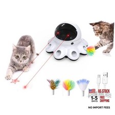Cat Laser Toy - 2-in-1 Interactive Automatic Motion - Cool Black - 1 Count