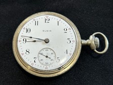 1906 Elgin National Watch Co 17 Jewel Pocket Watch WORKING for Parts or Repair