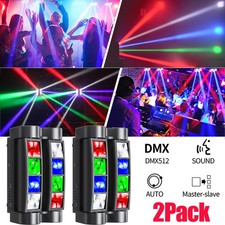 2  8LED Spider Moving Head LED Stage Lighting Beam DJ Light DMX Disco Party Show