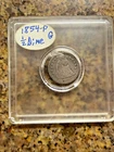 1854 Seated Liberty Half Dime HD H10 5C Cents Coin Silver, Good