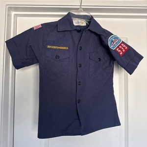 Boy Scouts America Short Sleeve Poplin Shirt BSA Youth Small Capitol Council