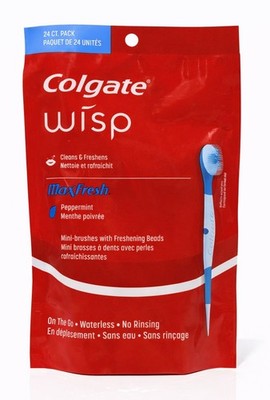 24 wasserlose Colgate Max Fresh Wisp Einwegzahnbürsten, direkt aus USA